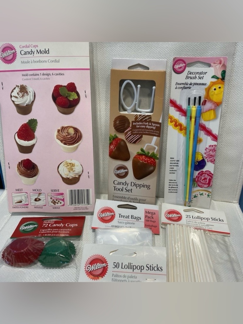 Wilton Candy & Cake Pop Making Kit Lot - NIP Dipping Tools, Molds, Sticks & Bags